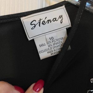 Dressy black velvet gown